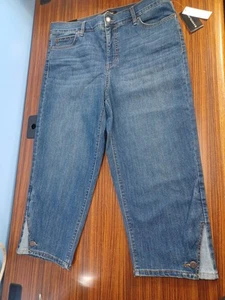 Bandolino Blue Jeans Denim Mandie Capri Größe 14 Stretch - Bild 1 von 10