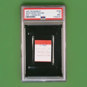 RARE The Sandlot 1993 Opening Day Movie Ticket Ticket Stub Film PSA 3 MK - Picture 1 of 3