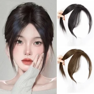 Hair Extensions 3D Middle Part Bangs Side Fringe Fake Bangs Women - Picture 1 of 16