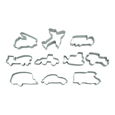 10 Ausstechformen Set Fahrzeuge Auto Lader Wohnmobil aus Edelstahl  Ausstecher - Bild 1 von 4