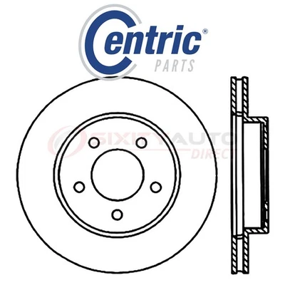 Centric Disc Brake Rotor for 1993-1996 Chrysler Intrepid 3.3L 3.5L V6 - Kit oi Foto 1 de 4