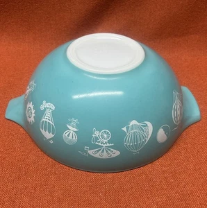 Vintage Pyrex # 444 Cinderella Türkis "Heißluftballons" Rührschüssel - Bild 1 von 11