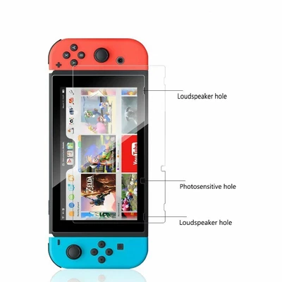 (2 Pack) Nintendo Switch Screen Protector Glass, Fontar 0.3mm Tempered Glass Scr - Image 1 of 4