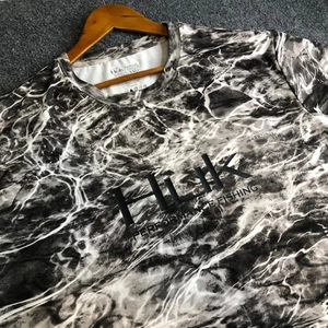 Huk Sun Shirt Mens XXL Black Camo UPF Performance Fishing Short Sleeve Outdoor - Picture 1 of 9