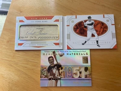 Libro automático Bobby Thomson 2021 NT sobre tarjeta “Cut Siigs” SSP #25 + reliquia de murciélago tributo Foto 1 de 4