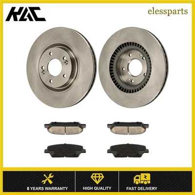 For Kia Optima 2.0L 2011-2014 6Pcs Front Brake Rotors + Ceramic Brake Pads 320MM - Image 1 of 4