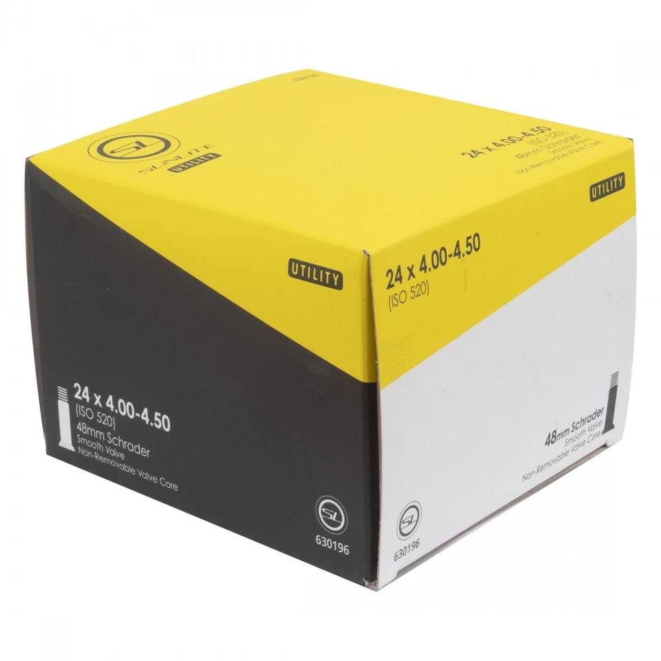 Sunlite Utili-T 24x4.00-4.50 Schrader Valve Inner Tubes - Durable Rubber Wall & - Image 1 of 1
