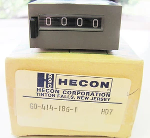 Danaher Hecon G0 414 186-1, 4 Digit, Pushbutton Reset, 24VDC, Totalizing Counter - Picture 1 of 4