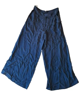 LilySilk Pants Womens Size 33 Wide Leg Mulberry Silk Trousers Palazzo Peasant - Picture 1 of 12
