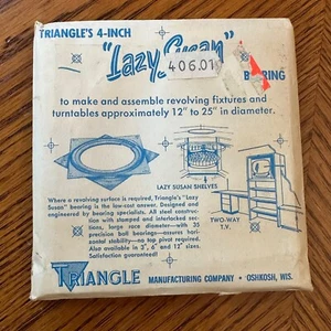 Triangle Lazy Susan 4 Inch Bearing NIP Kitchen Storage NOS - Picture 1 of 5