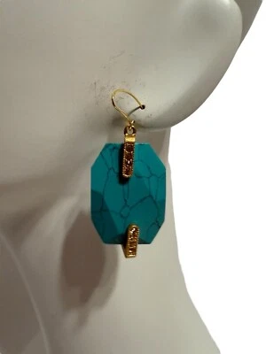 复古 Christian Dior By John Galliano 绿松石耳环 — 第 1/4 张图片