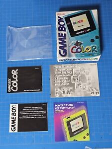 Nintendo Game Boy Color - Box Only And Paper Work - Teal Version - No Console