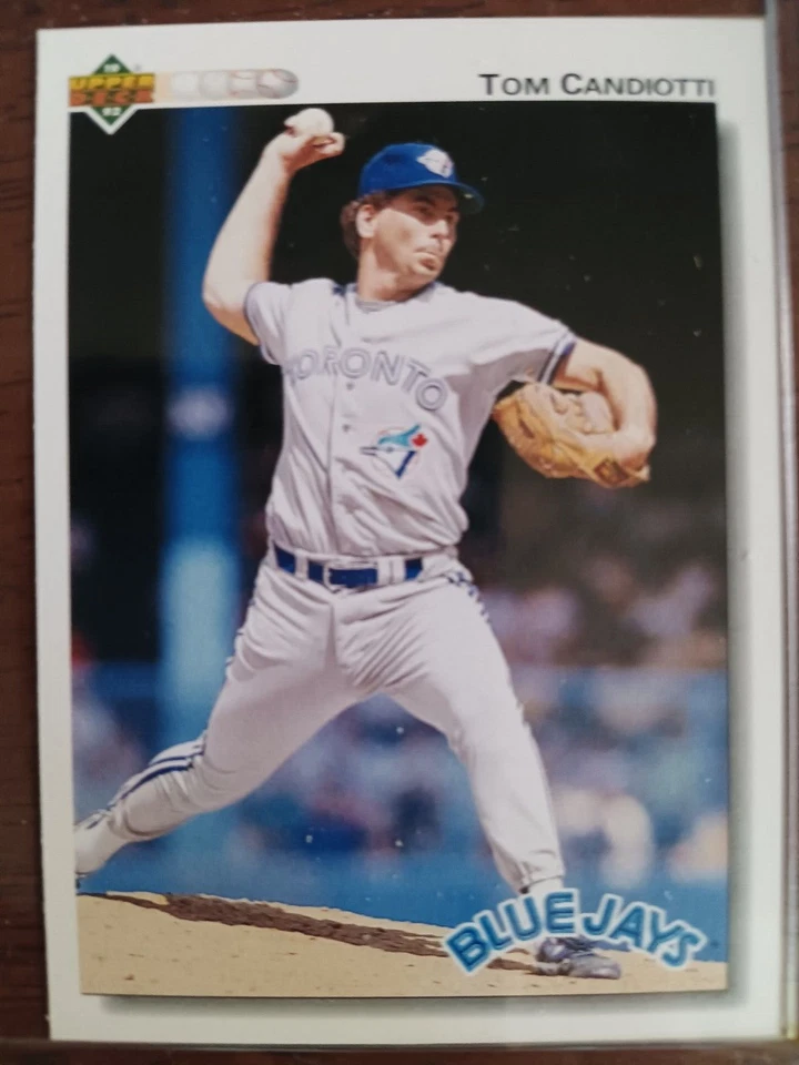 TOM CANDIOTTI TORONTO BLUE JAYS 1992 UPPER DECK BASEBALL CARD #447 - Image 1 of 1