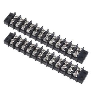 12V 30A Klemmenblock Klemmleisten Zweireihiger 12 Position Schraubklemme Neu - Bild 1 von 12
