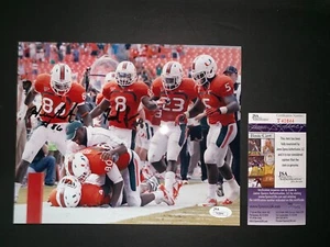 DUKE JOHNSON & HERB WATERS MIAMI HURRICANES SIGNED 8X10 PHOTO W/JSA COA T42844 - Picture 1 of 1