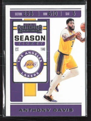 2019-20 Panini Contenders #7 Anthony Davis Los Angeles Lakers - Image 1 of 2