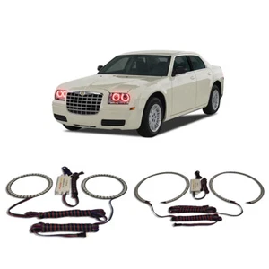 Bright Red Angel Eye Headlight Halo kit for Chrysler 300 05-10 - Foto 1 di 3