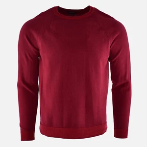 ALFANI Maroon Knit Henley Designer Fashion Casual Pullover Crewneck Sweater - L - Picture 1 of 4