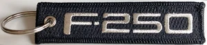 F-250 Embroidered Key Chain/ Fob, Ford, American, trucks, automobile - Foto 1 di 3