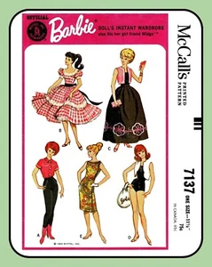 111/2" Muñeca Adolescente Ropa Patrón McCall's 7137 10 Trajes Vestidos Traje de Baño + - Imagen 1 de 7