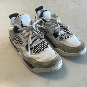 Nike Kids Air Jordan Retro 4 Military Shoes - Picture 1 of 8