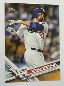 2017 Topps Jumbo 5x7 Adrian Gonzalez Dodgers 117 #’d 01/10 Gold - Picture 1 of 1