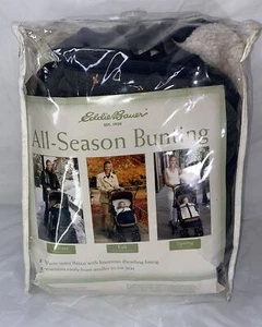 Bandneuer EDDIE BAUER Ganzjahres-Autositz & Kinderwagen Wimpel grau 3-lagig Fleece - Bild 1 von 11