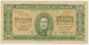 1939 Uruguay 50 Centimes ~ Priced Right! - Picture 1 of 2