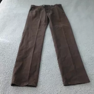 Adriano Goldschmied Pants Mens 34x34 The Graduate Tailored Leg Brown Stretch - Picture 1 of 12