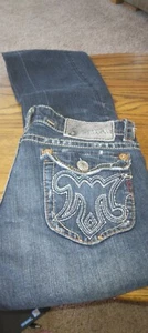 Miss Me Jeans 30 Bootcut Cross On Back Pockets Measures Bling - Picture 1 of 8
