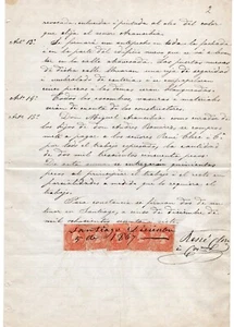CHILE 1867 Primeras Ediciones Colón Columbas x5 en documento artículo escaso - Imagen 1 de 1
