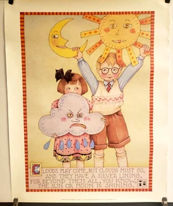 Mary Engelbreit "Clouds May Come" Poster-Print 16 x 20 Unframed 1991 - Picture 1 of 3