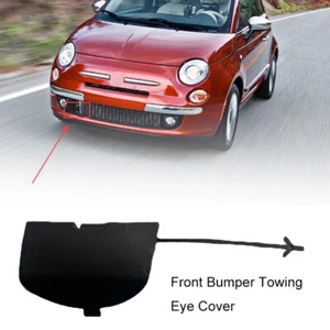 Abdeckkappe Abschleppöse vorne schwarz passt für Fiat 500 500C (312) 2007-2015 - Bild 1 von 7