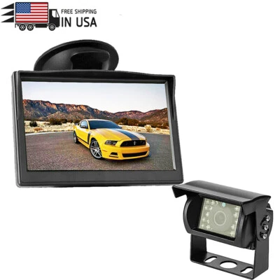 5'' TFT LCD Monitor Reversing Rear Backup HD Camera Parking System For Bus Truck - Image 1 of 4