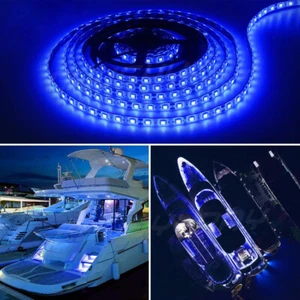 5M LED Boat Light Deck Blue Waterproof 12v Bow Trailer Pontoon Lights Marine US - Picture 1 of 9