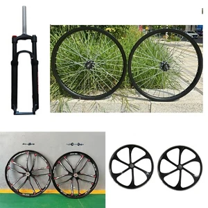 DONSP1986 26" Bike Oil Press Fork, 1-1/8" Threadless w/ Mag &Spoke Wheel Rim - Picture 1 of 55