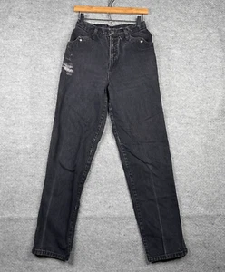Vintage Rockies Rocky Mountain Jeans 30/11 Black Denim Bareback High Waist 25x31 - Picture 1 of 11