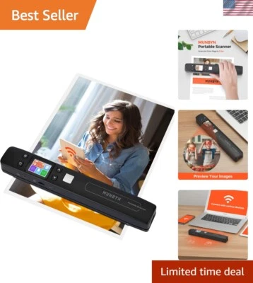 MUNBYN A4 Portable Scanner with Integrated Wi-Fi and 1050 DPI Resolution - Image 1 of 4