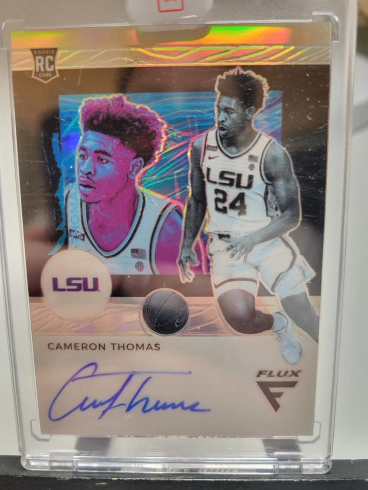 Cameron Thomas Rookie Flux Auto 1/99 2021-22 Panini Chronicles Draft Basketball - Image 1 of 2