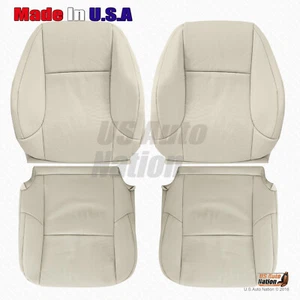 FITS 2014 2015 2016 2017 Lexus GX460 Front LH RH Bottoms-Tops Tan Leather Cover - Picture 1 of 4