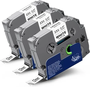 Nastro adesivo compatibile per Brother TZe-231 12 mm P-Touch PT1010 H100LB H107B - Afbeelding 1 van 14