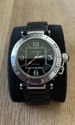 Cartier Pasha Uhr Herren Großes Model 41 mm (SELTEN)AUTOMATIK BESCHREIBUNG LESEN - Bild 1 von 4