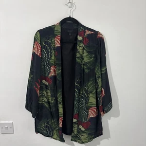 AllSaints Kimono Damengröße 10 schwarz Carina Swoop vorne offen Cardigan - Bild 1 von 6