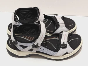 Size 11-11.5 (42 EU) - ECCO Yucatan Offroad Womens Strap Sandals White/Grey/Pink - Picture 1 of 9