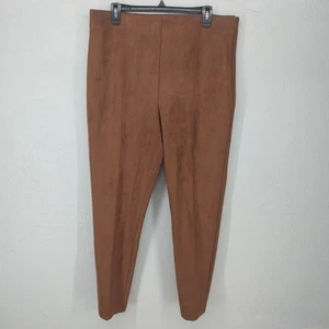 Ann Taylor Wildlederimitat braun gerades Bein Pull-On Hose Business Freizeit Gr. XL - Bild 1 von 8