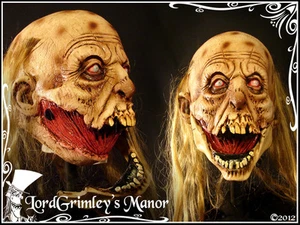 NUOVO Slack Jaw Zombie con mascella rimovibile Halloween maschera in lattice oggetto di scena mostro horror - Foto 1 di 1