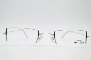 Brille Flair 453 Silber Schwarz Weiß Halbrand Brillengestell eyeglasses Neu - Picture 1 of 6