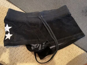 Girls Hardtail Terry Shorts Black With Stars - Size M - Picture 1 of 3