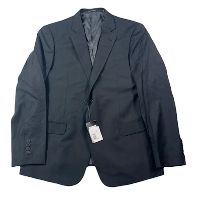 Traje Chaqueta Hombre Armani Exchange 44R Carbón Oscuro Rayas Lana Elástica $475 Foto 1 de 4
