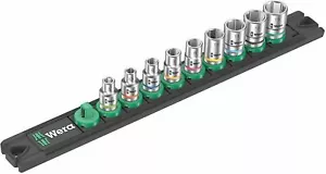 Juego de enchufes Zyklop de riel magnético Wera 005400 A4 9 piezas 1/4" Dr 5-13 mm - Imagen 1 de 3